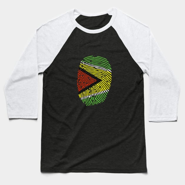 GUYANA FINGER PRINT - CARNIVAL CARIBANA TRINI PARTY DJ Baseball T-Shirt by FETERS & LIMERS